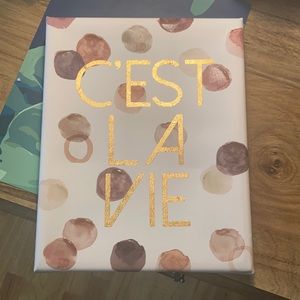 Pier One C’est la Vie Canvas Print